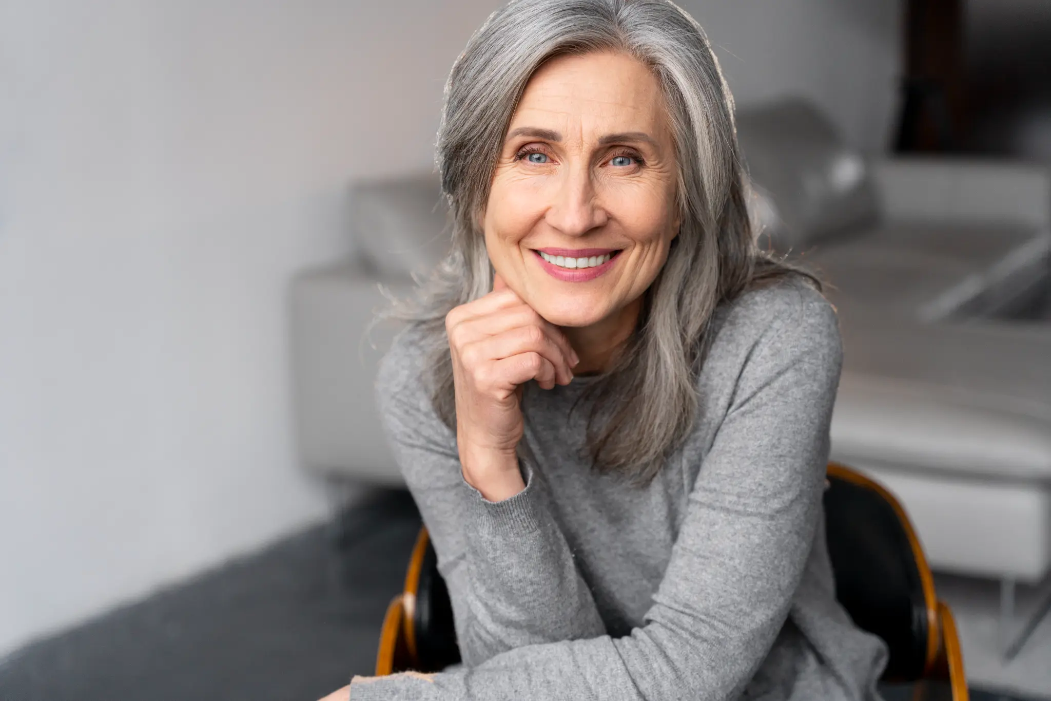 Smiling older woman representing confidence after same-day crown treatment