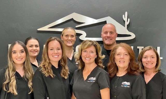 The complete Rutledge Dental clinical team together in the Oro Valley office